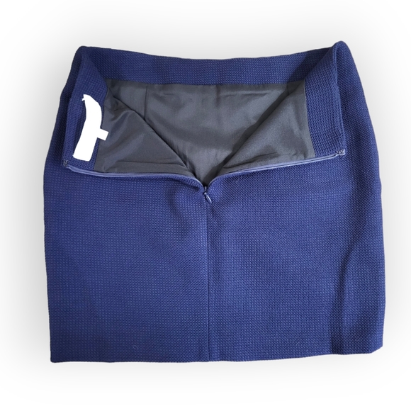 Thakoon Addition Textured Abstract Modern Blue Grey Mini Skirt 0 - Picture 3 of 5
